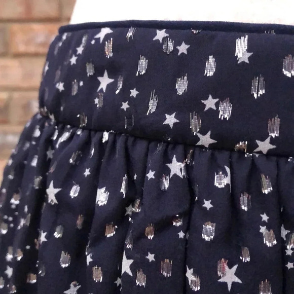 Kate Spade silk navy night sky lurex dot skirt, 10 - Picture 3 of 9